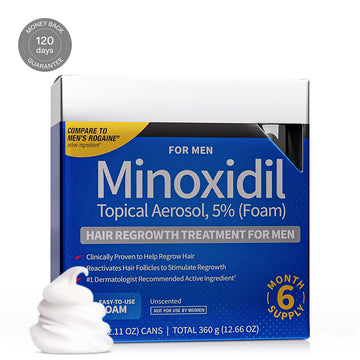 Kirkland Minoxidil Foam 5% 6 Months For Men