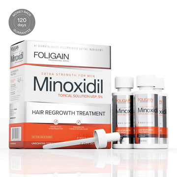 Lotion foligain 5% 3 mois pour les hommes